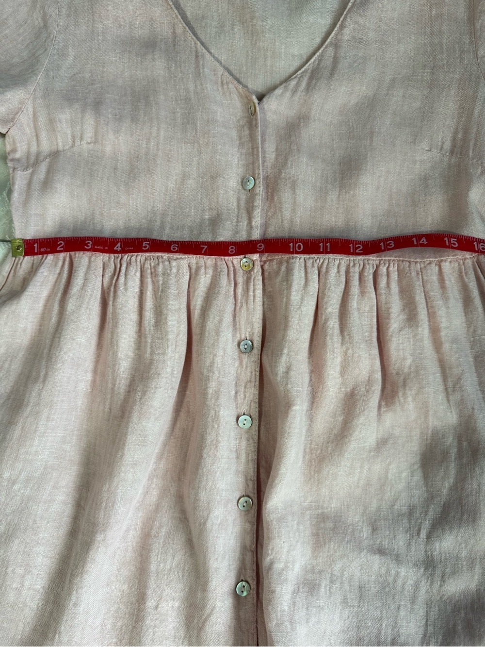 Jillian Harris x PRIV Hampton Pink 100% Linen Made in Italy Babydoll Dress S - Picture 8 of 12